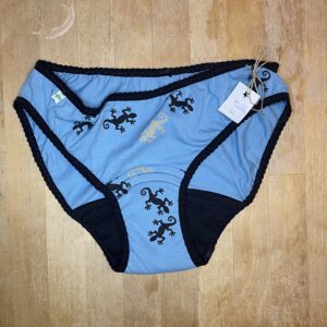 culotte menstruelle flux trad T 44 lezard bleu